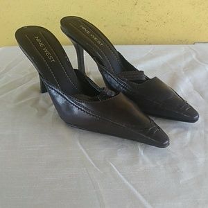 Brown Leather Nine West Slingbacks